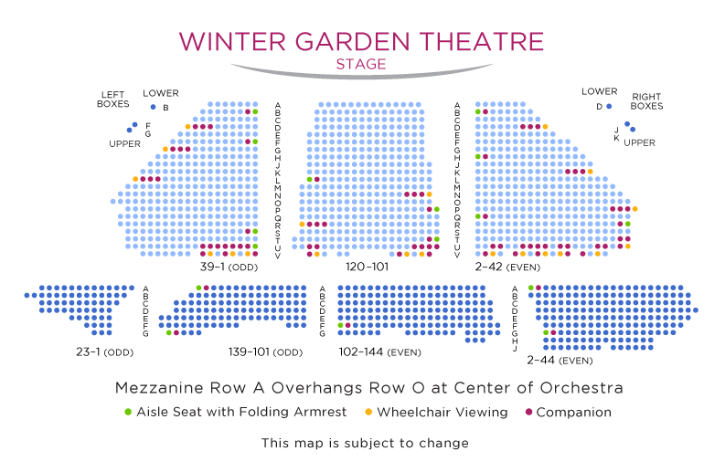 Winter Garden Theatre Seating Chart Beetlejuice